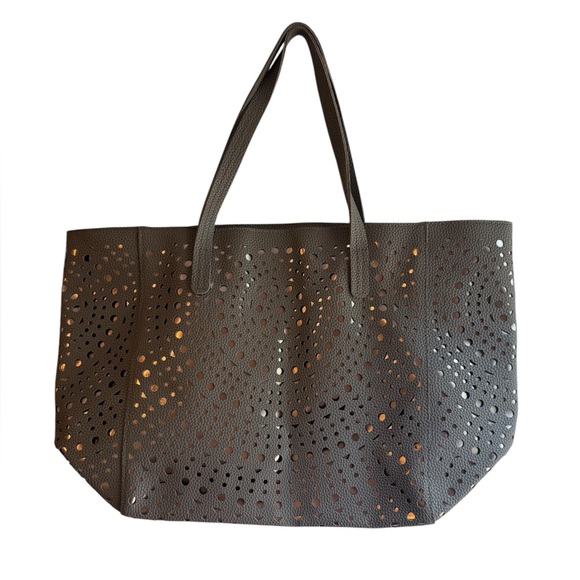 Bath & Body Works Gray Laser Cut Tote Bag NWOT - Picture 2 of 4